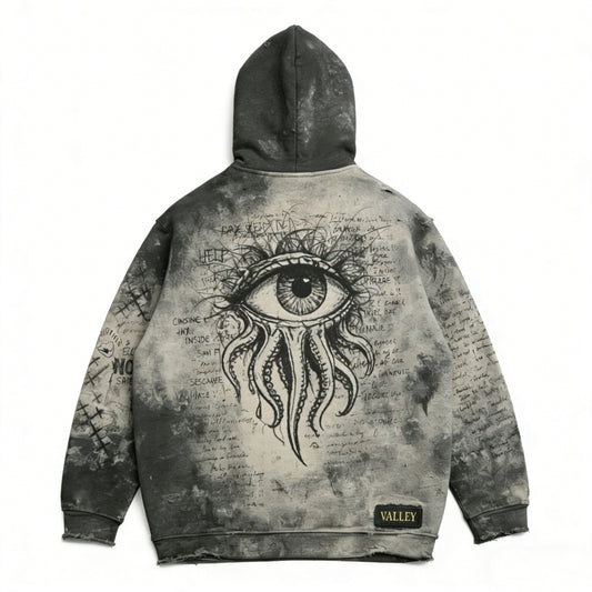 Men's Hooded Printed Casual Pullover Sweatshirt