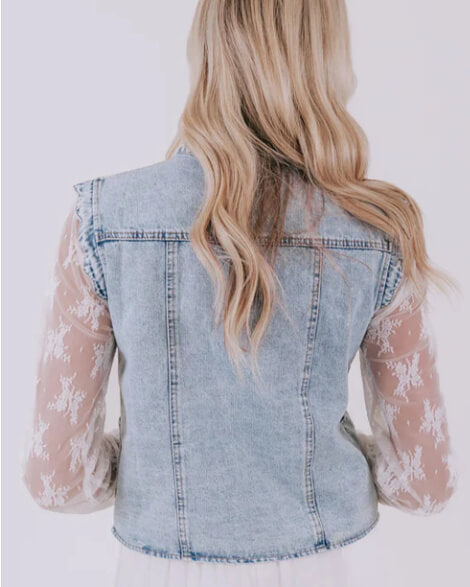 Button Front Patch Pocket denim Vest outfit | Women’s Denim Vest