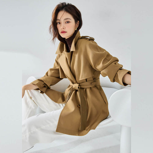 Casual Elegant Short Trench Coat For Women | Stylish Women Trench Coat