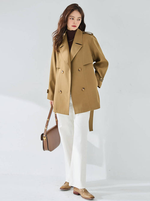 Casual Elegant Short Trench Coat For Women | Stylish Women Trench Coat