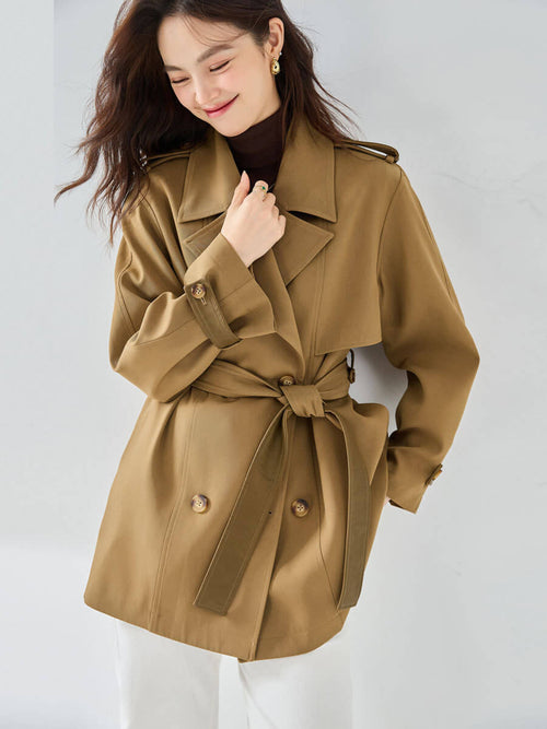 Casual Elegant Short Trench Coat For Women | Stylish Women Trench Coat
