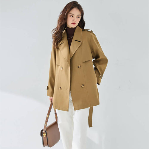 Casual Elegant Short Trench Coat For Women | Stylish Women Trench Coat