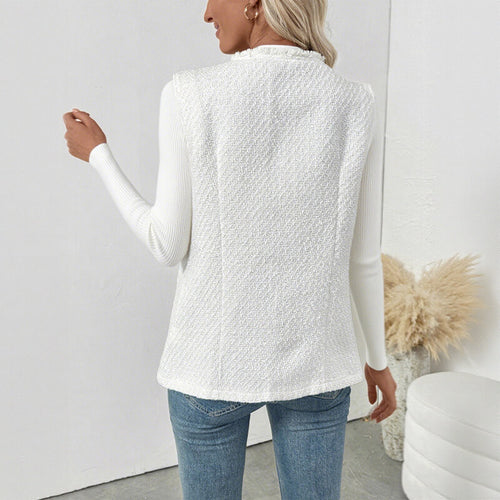 Elegant Solid Color Cardigan Vest For Women | Ladies Cardigan Coat