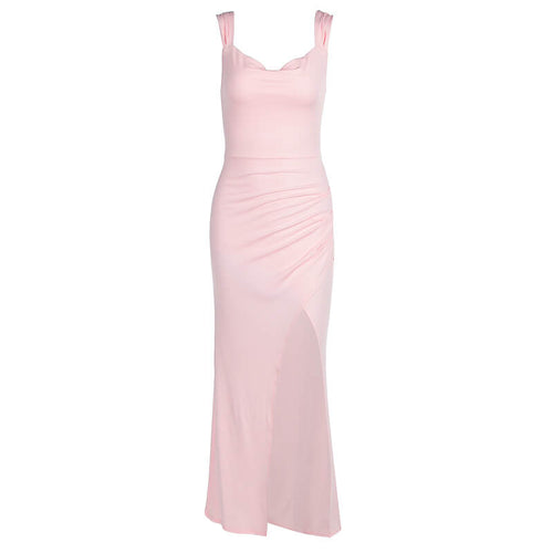 Elegant Sleeveless Slit Dress For Women | Trendy Back Tie Slit Dress