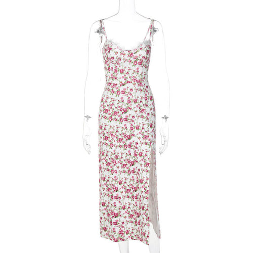 Lace Floral Print Maxi Dress For Women | Sexy Summer Dress Women