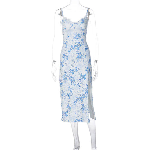 Lace Floral Print Maxi Dress For Women | Sexy Summer Dress Women