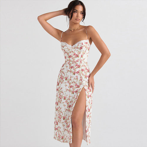 Lace Floral Print Maxi Dress For Women | Sexy Summer Dress Women
