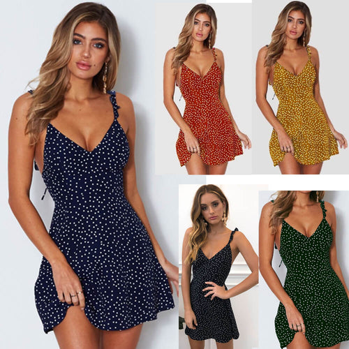 Lightweight Polka Dot Dress For Hot Humid Weather | Summer Beach Dress