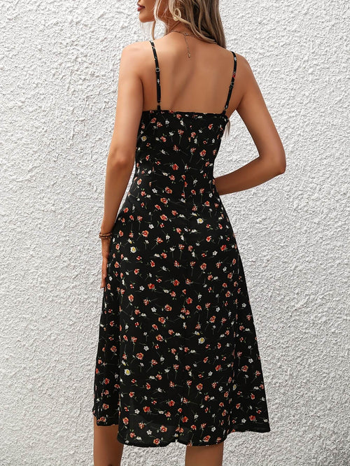 Polka Dot Suspender Maxi Dress For Women | Summer Sleeveless Long Dress