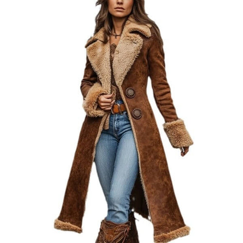 Vintage Western Denim Coat For Winter | Western Style Denim Jacket