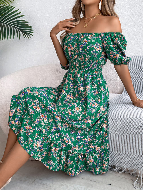 Women's Floral Ruffle Hem Summer Dress | Cute Summer Sundress