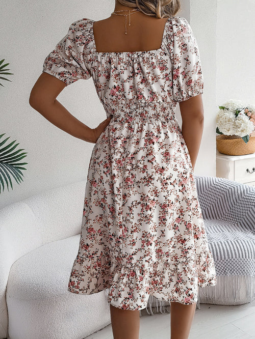 Women's Floral Ruffle Hem Summer Dress | Cute Summer Sundress