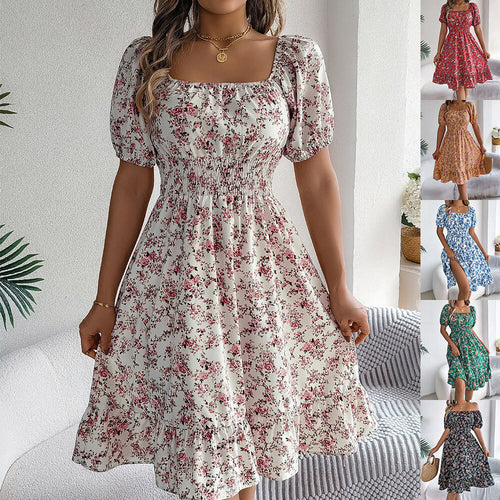 Women's Floral Ruffle Hem Summer Dress | Cute Summer Sundress