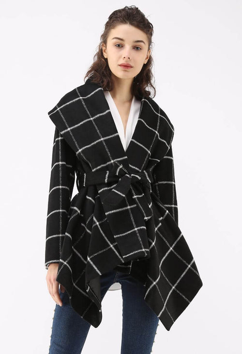 Women’s Plaid Wool Coat For Winter Fashion | Autumn Winter Coat Women 