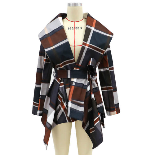 Women’s Plaid Wool Coat For Winter Fashion | Autumn Winter Coat Women 